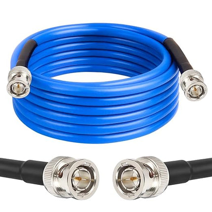 XRDS -RF 15FT SDI Cable, 3G/6G-SDI Cable BNC Digital Video Cables 75 Ohm RG59 BNC Male Cables for 3G/6G HD SDI Monitor Video Recorder Converter Splitter Security Camera