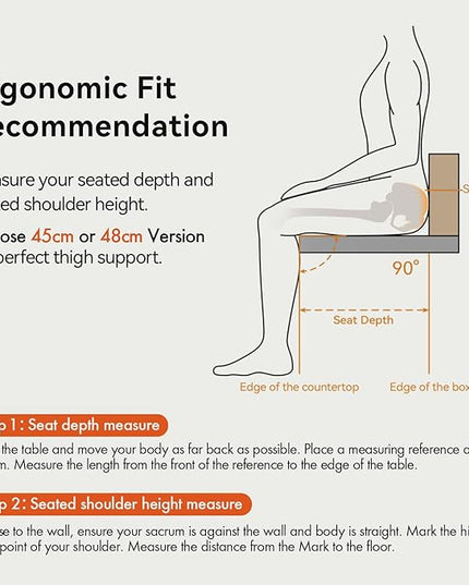 LiberNovo Dynamic Ergonomic Desk Chair + StepSync Footrest + Extra Battery Bundle - Comfy Home Office Chair with Adaptive Lumbar Support, 160° Recline & Built-in Spine Stretch, Black+48cm