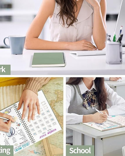 AHGXG Graph Paper Notebook - Spiral Notebook Journal 160 Pages, A5 Graph Notebook 5.7" x 8.3", 100 gsm Thick Grid Paper, Waterproof Plastic Cover, for School Writing Engineering Math, Sage Green