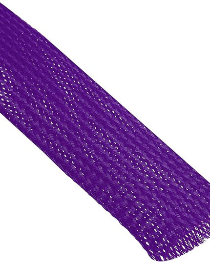 uxcell Expandable Sleeving, 1 1/4-inch 25ft Cable Sleeve, Purple