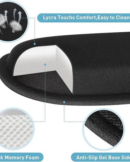 Yolanda Keyboard Wrist Rest Memory Foam, Easy Typing Pain Relief, Keyboard Mouse Pad Set for Computer, Laptop, Home & Office