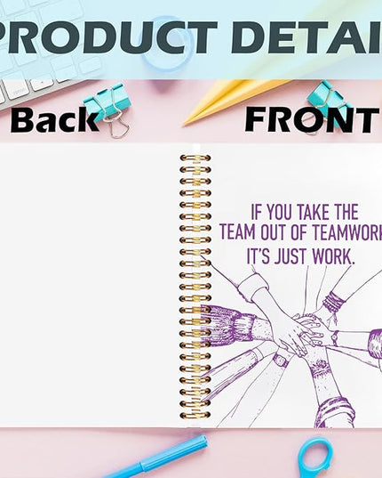 Yhtrg Welcome to the Team Gifts Spiral Notebooks, Gifts for Team Members at Work, Teams Appreciation Gift for Employees, Purple Journal Notebook for Women Men Coworkers, 5.5x8.3 Inch