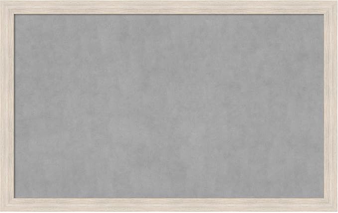 Amanti Art White Framed Magnetic Board 27x43 Large Vision Board for use with Magnets, 100% Metal Sheet to Display Items as Office Decor or for Home Organization in mudroom, Kitchen or Kids Room