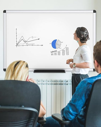 VIZ-PRO Magnetic Whiteboard/Dry Erase Board, 48 X 36 Inches, Pack of 2