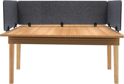 2 Pack Acoustic Desk Divider 59 x 16 Inch No Drilling Clamp-On Privacy Shields Panel Freestanding Desk Divider Desktop Sound Proof Dividers for Office Libraries School Student Desks