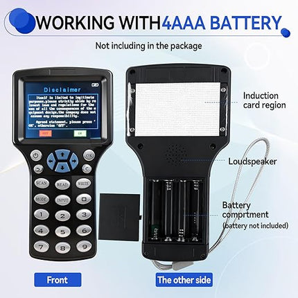 RFID Copier Reader Writer,Multi-Frequency 125kHz 13.56MHz Card Duplicator for Access Control, Home Security & Elevator Cards,Supports IC ID HID UID | Includes Free Software, USB Cable & 15 Blank Cards