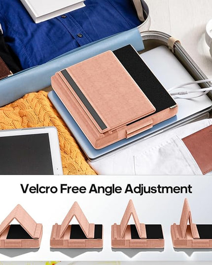 KDD Tablet Pillow Stand, Multi-Angle Viewing Ipad Holder for Lap, Bed and Desk, Foldable Soft Pad Dock with Stylus Mount Compatible with Ipad Pro 12.9, 10.5, 11, Air, Mini, Phones, Books, E-Reader
