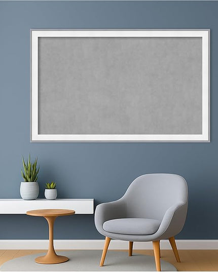 Amanti Art White Framed Magnetic Board 27x43 Large Vision Board for use with Magnets, 100% Metal Sheet to Display Items as Office Decor or for Home Organization in mudroom, Kitchen or Kids Room