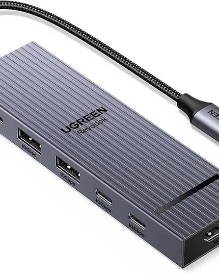UGREEN Revodok Pro USB-C Hub 6 in 1 10Gbps 4K 60Hz HDMI, 100W Power Delivery for MacBook Pro/Air, iPad Pro, Thinkpad Rog Ally and More.
