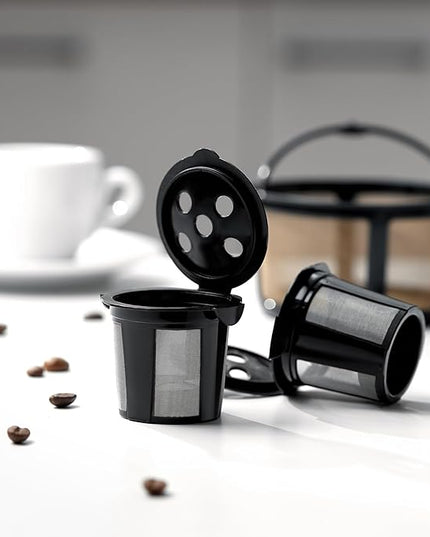 2 Reusable K Cups and Basket Coffee Filter for Keurig K-Duo Hot & Iced Single Serve & Carafe Coffee Maker with MultiStream Technology (Gen 2)