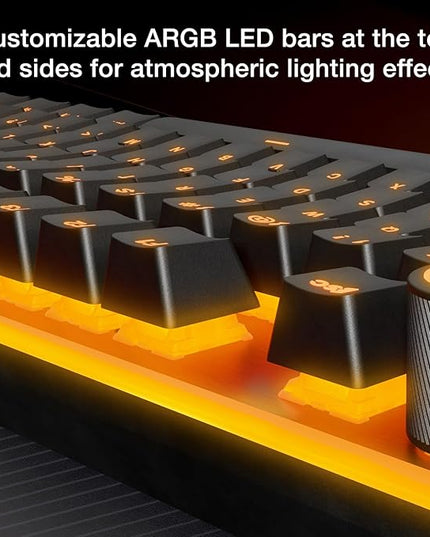 be quiet! Light Mount Mechanical Keyboard | Tactile | Hot-Swappable Lubricated Silent Switches | 3D Media Wheel | ARGB Keyboard | Quality PBT Double-Shot Keycaps | Programmable | BT004US