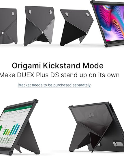 Portable Monitor for Laptops, New Mobile Pixels Duex Plus DS 13.3" Full HD IPS Dual Laptop Monitor, USB C/HDMI Plug and Play Laptop Screen Extender,Windows/Mac/Android/Switch Compatible