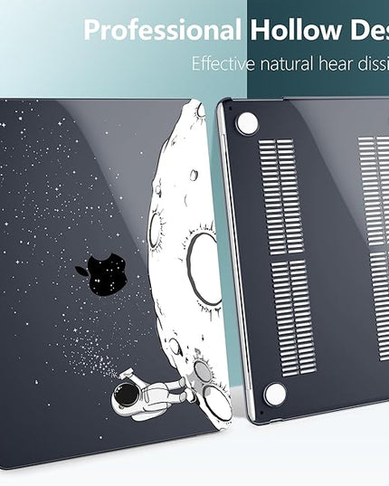 DONGKE for M4 MacBook Air 13.6 Inch Case 2025 2024 2023 2022 Model A3240 A3113 A2681 M3 M2 Chip, Plastic Hard Shell Case Cover with Touch ID for MacBook Air 13 Inch M4 - Astronaut