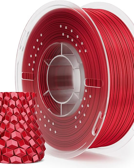 ELEGOO Silk PLA Filament 1.75mm True Red 1KG, 3D Printer Filament Dimensional Accuracy +/- 0.02mm, 1kg Plastic Spool(2.2lbs) 3D Printing Filament Fits for Most FDM 3D Printers
