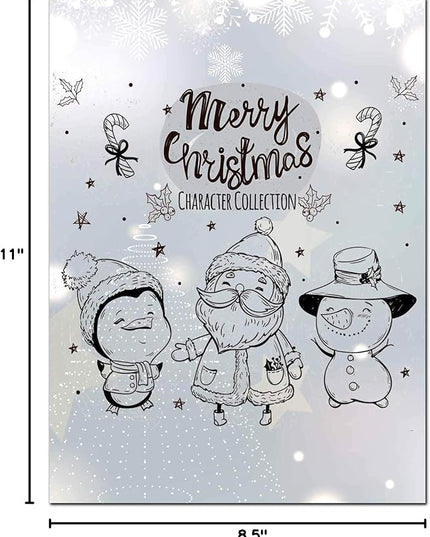 DUGUTUL Premium Festive Christmas Stationery Set Spread Holiday Joy, 48 Sheets, 8.5 x 11 Inches, 100gsm, Perfect for Personalized Gifts and Add Holiday Magic to Your Messages (E)