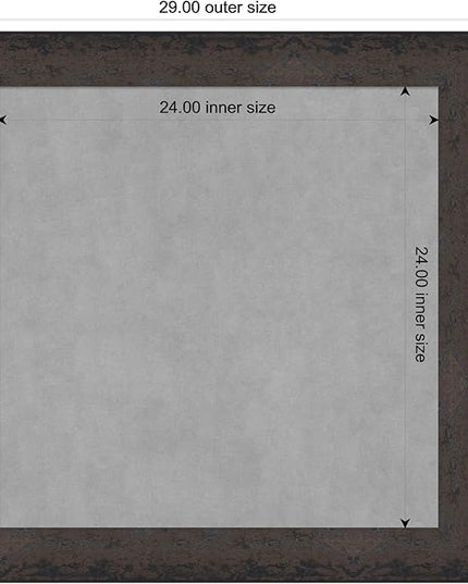 Amanti Art Black Framed Magnetic Board 29x29 Medium Vision Board for use with Magnets, 100% Metal Sheet to Display Items as Office Decor or for Home Organization in mudroom, Kitchen or Kids Room