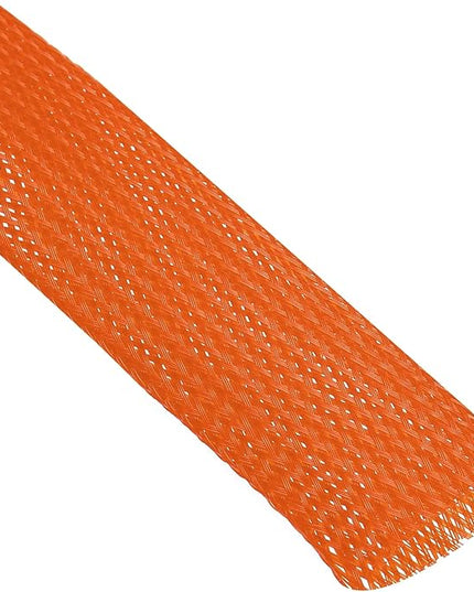 uxcell Expandable Sleeving, 1 1/4-inch 25ft Cable Sleeve, Orange