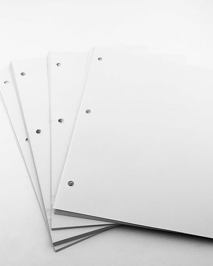 Shuokecrafts Loose Leaf Paper,(8.5" x 11") - 3-Hole Punched Letter, Filler Paper,Multi-Use Print & Copy Paper Brightness (500)