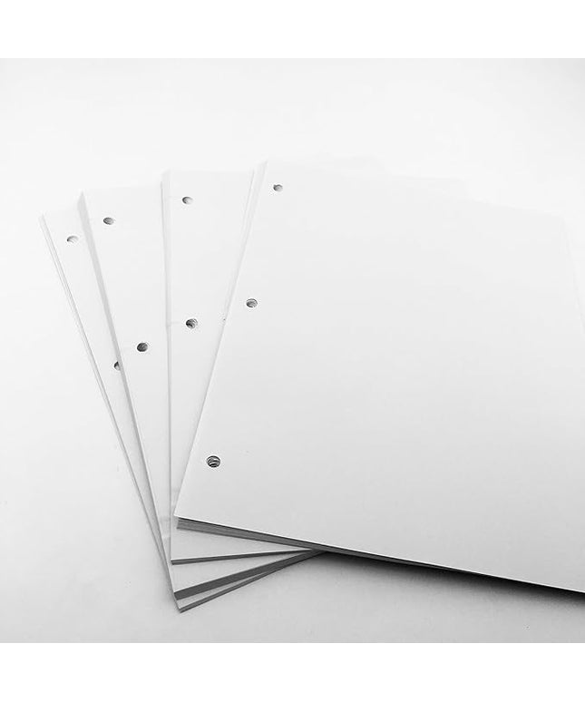 Shuokecrafts Loose Leaf Paper,(8.5" x 11") - 3-Hole Punched Letter, Filler Paper,Multi-Use Print & Copy Paper Brightness (500)
