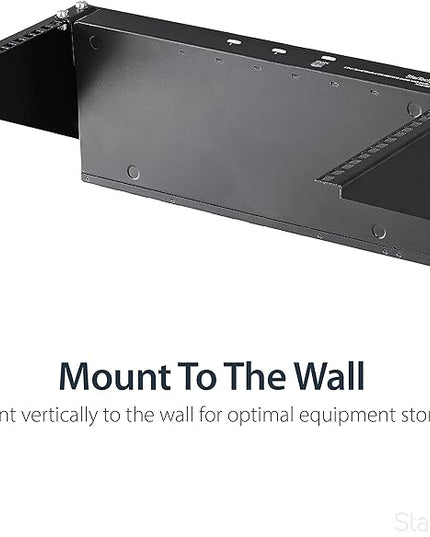 StarTech.com 6U Wall Mount Patch Panel Bracket – 19 in – Steel - Vertical Mounting Bracket for Networking and Data Equipment , TAA (RK619WALLV)
