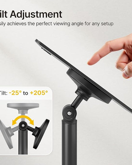 monTEK Anti-Theft Tablet Stand, Frameless Universal Tablet Kiosk with Security Lock Fit 7”-15” Screen Size, Compatible with IPad Pro/Air/Mini and Samsung Tab, Black