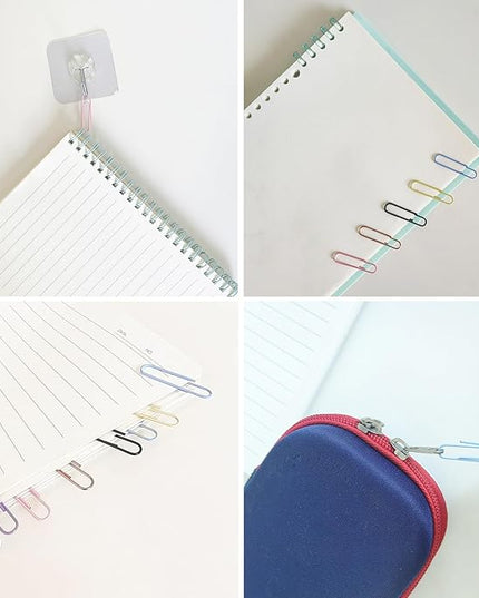 300 Pcs Paper Clips Medium Size PaperClips Assorted Colored for Clips Office Supplies Paperwork Office School and Personal Use