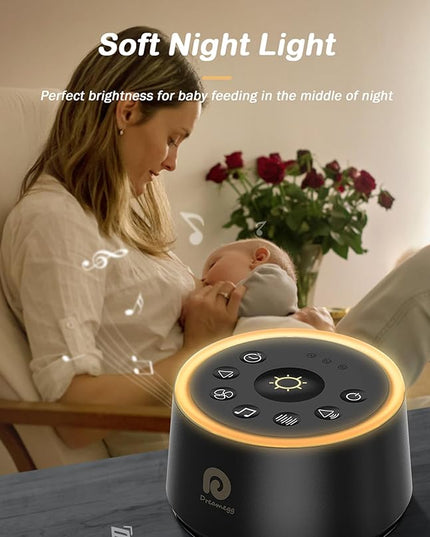 Dreamegg White Noise Machine - Sound Machine for Adult Baby Kid, Noise Machine for Sleeping with 24 Calming Sound, Ambient Nightlight, Continuous or Timer, Loud Sleep Machine for Home Nursery Office