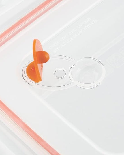 Sterilite Ultra-Seal 12 Cup Rectangle, Airtight Food Storage Container, Latching Lid, Microwave and Dishwasher Safe, Clear With Orange Gasket, 6-Pack