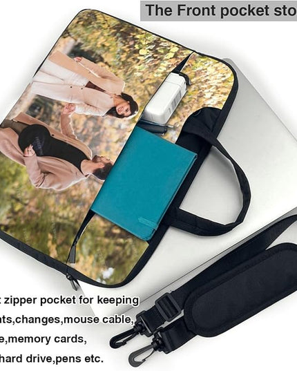 Custom Laptop Bag Personalized Laptop Case Sleeve Shoulder Bag With Photo Logo Text Slim Computer Messenger Briefcases