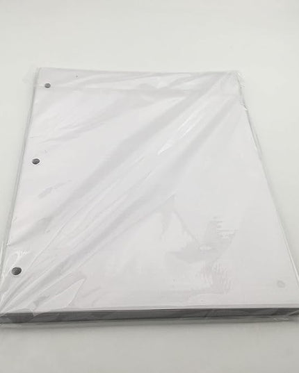 Shuokecrafts Loose Leaf Paper,(8.5" x 11") - 3-Hole Punched Letter, Filler Paper,Multi-Use Print & Copy White Paper Brightness (100)
