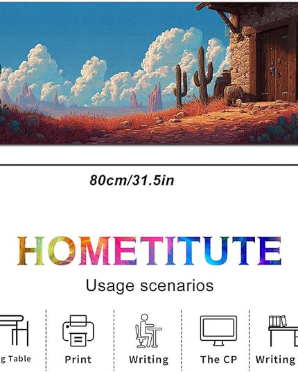Large Mouse Pad Gaming Mousepad 31.5 x 11.8 Inch Keyboard Desktop Mat Diatomite XL Mouse Pad for Home and Office Desk Accessories with Western Desert Cabin Landscape Artwork Diatomite
