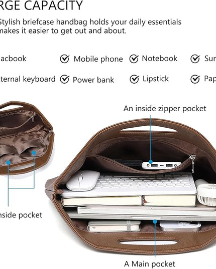 Official Document Computer Bag Stylishly Sleek with Multiple Compartments and Easy to Carry Design