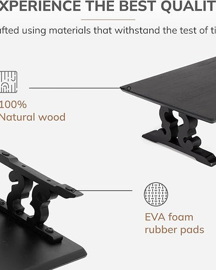 Anji Mountain Monitor Stand - Desktop Organizer & Laptop Riser, Ergonomic Monitor Riser, Space-Saving Monitor Stand for Desk, Durable Construction, Easy Assembly, Ideal for Home & Office