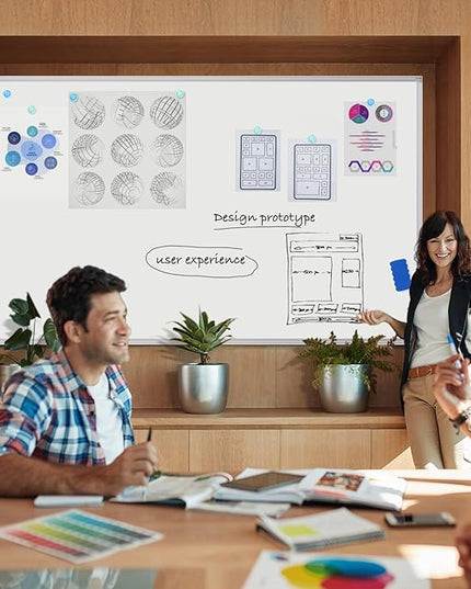 Dry Erase Board 72 x 40 Inch, Large Magnetic White Board for Wall, Maxtek Aluminum Frame Erase Board Presentation Wall-Mounted Marker Board with a Long Pen Tray for Classroom, Office & Home
