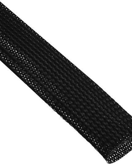 uxcell Expandable Sleeving, 1-inch 50ft Cable Sleeve, Black