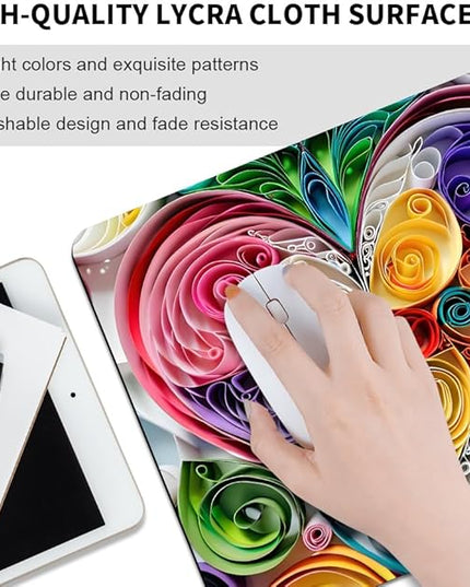 Love Flower Square Mouse pad, Texture, Waterproof, Anti Slip Rubber Base, Computer Mouse pad, Laptop Mouse pad
