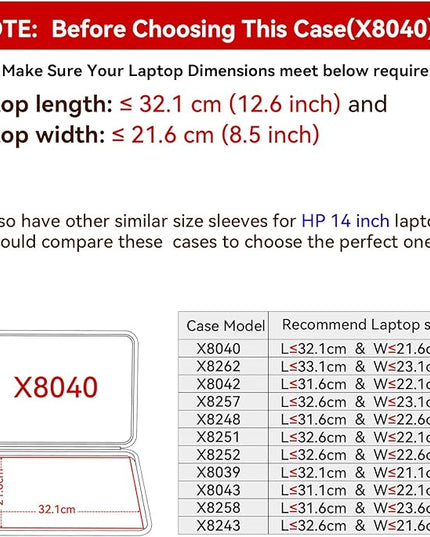 Smatree Hard EVA Protective Sleeve Case Compatible for 14 inch HP EliteBook 645/640 G10/G9 Notebook PC, Waterproof and Anti-Shock Laptop Bag (X8040)