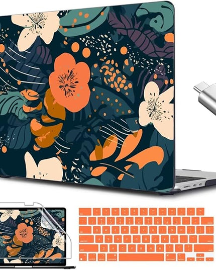 CISSOOK Compatible with MacBook Air 13.6 inch Case 2025 2024 2023 2022 Release M4 M3 M2 Chip, Plastic Flowers Hard Shell Keyboard Cover for MacBook Air 13.6 inch Case A3240 A3113 A2681, Little Flower