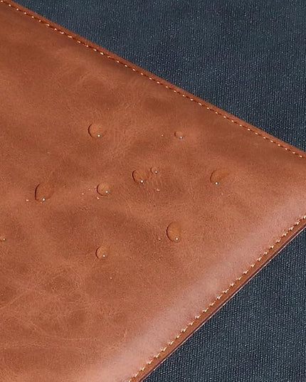 Leather Laptop Sleeve Compatible with MacBook Pro 16 Inch M4 M3 M2 M1 Pro/Max＆MacBook Air 15 Inch M4 M3 M2, Genuine Leather Protective Case Cover,Brown