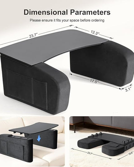 Lap Desk for Adults with Arm Rests,Ergonomic Laptop Pillow Stand for Bed,Couch,Floor,Large Table for Long Hours Work,Eating,Gaming,Reading and Writing,Lap Laptop Desk for College Dorm Room
