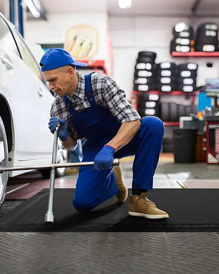 Anti Fatigue Mats Industrial 3' x 6' 15/16" Thick Ergonomic Standing Mat Commercial Kitchen Mat Heavy Duty Diamond Plate Cushioned Shop Floor Mats Helps Relieve Back and Leg Soreness