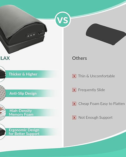 Snailax Foot Rest Under Desk at Work, Heated Under Desk Foot Stool with Double Layer Adjustable Height, Feet Warmer with Vibration Massage, Ergonomic Gaming Home Footstool for Lumbar Back Knee Pain