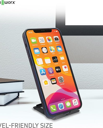 CHARGEWORX Stand for Tablets, Smartphones, 3-PK | Adjustable Mount w/ 6 Viewing Angles | Flexible Frame for Landscape, Portrait Modes | Travel Tablet Stand