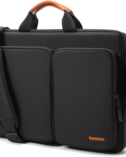 tomtoc 360 Protective Laptop Shoulder Bag compatible with The New Razer Blade Pro 17, HP Envy Laptop 17 Inch, Dell Inspiron 17 3000, ASUS ROG Zephyrus S 17.3 Inch, Notebook Bag with Accessory Pocket