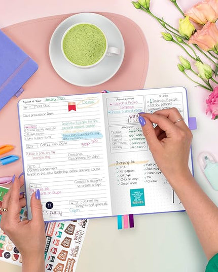 GoGirl Planner and Organizer for Women – Compact Size Weekly Planner, Goals Journal & Agenda to Improve Time Management, Productivity & Live Happier. Undated – Start Anytime, Lasts 1 Year – Lavender