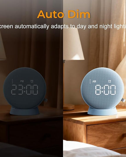 Gianna 110dB Loud Alarm Clock for Heavy Sleepers - Vibrating Alarm Clock, 3 Wake Modes, Auto-Dimming, Rechargeable Battery Operated Bed Shaker for Bedroom and Travel