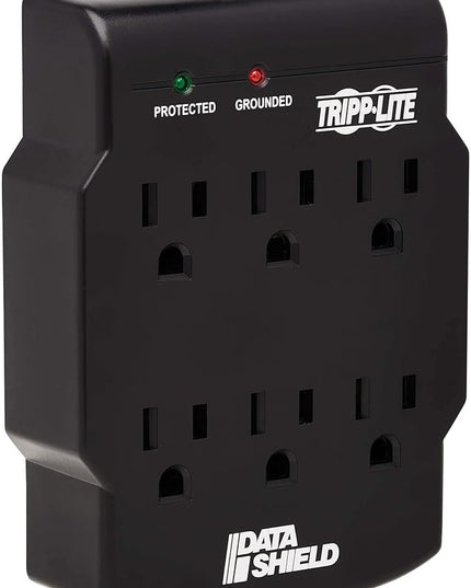 Tripp Lite 6 Outlet Surge Protector Power Strip, Direct Plug in, Black, Lifetime Limited Warranty & $10,000 Insurance (SK6-0B)