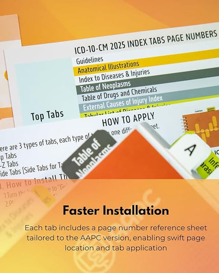 Index Tabs for ICD-10-CM 2025 Expert Codebook - Easy Navigation for Medical Coding Books (for AAPC Version)