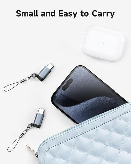 Lightning to USB C Adapter 10 Pack, Fast Charging & Data Sync for iPhone 15/16/17 Pro/Pro Max, Charger Adapter Accessory (Not for Audio/OTG)