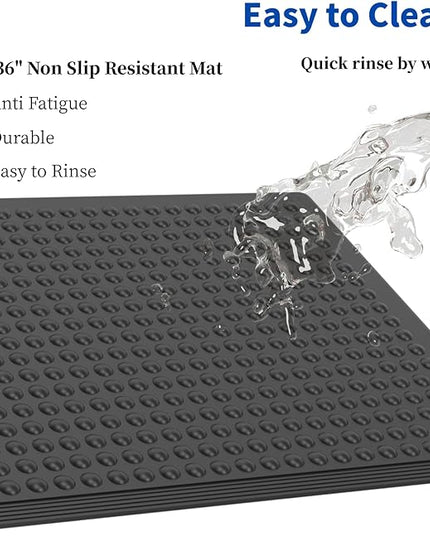 60"×36" Heavy Duty Outdoor Rubber Mat for Floor, Commercial Non Slip Indoor Floor Mat Use for Commercial Kitchen, Ramp, Pool, Restaurant, Garage(2 PCS)